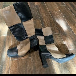 Black and Tan retro boots size 8